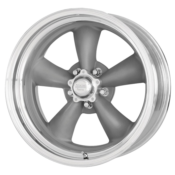 wlp-VN2152161 American Racing Vintage Classic Torq Thrust 20X10 ET6 5x120.7 83.06 Mag Gray W/ Machined Lip