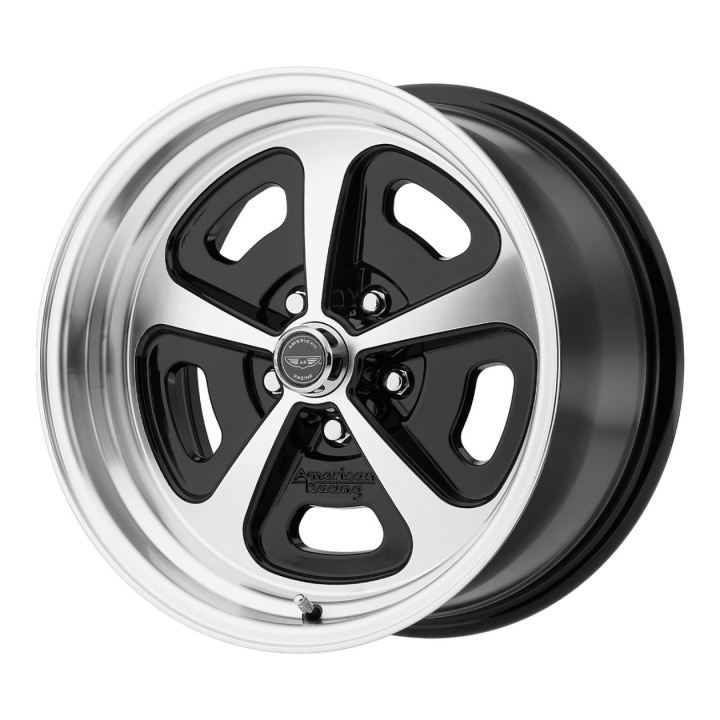 wlp-VN50158034500 American Racing Vintage 500 Mono Cast 15X8 ET0 5x120.7 72.60 Gloss Black Machined