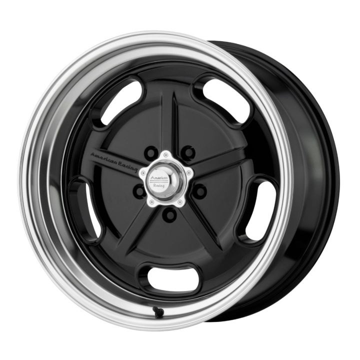 wlp-VN51128050300 American Racing Vintage Salt Flat 20X8 ET0 5x127 78.30 Gloss Black W/ Diamond Cut Lip