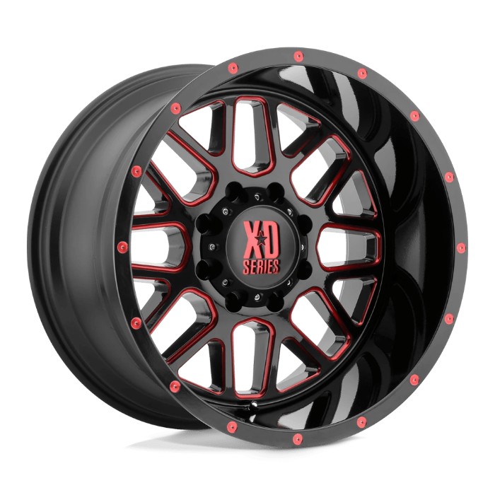 wlp-XD82029063900RC XD Series Grenade 20X9 ET0 6X135 87.10 Satin Black Milled W/ Red Tinted Clear Coat