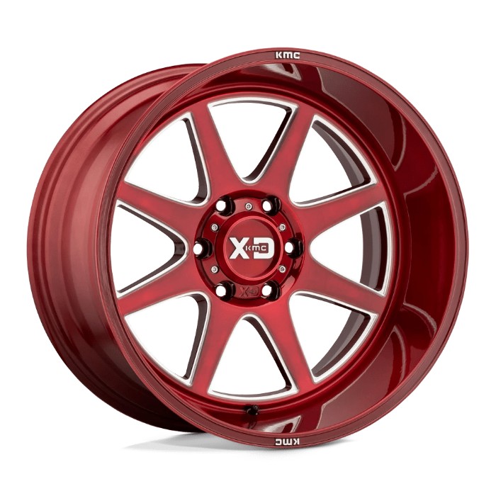 wlp-XD84422068918N XD Series Pike 22X10 ET-18 6X139.7 106.25 Brushed Red W/ Milled Accents