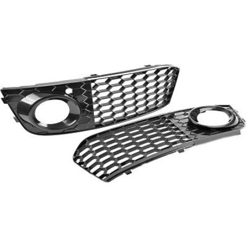 AUDI A4 B8 07-11 Honeycomb Svarta Dimljusgaller RS-Look DIEDERICHS