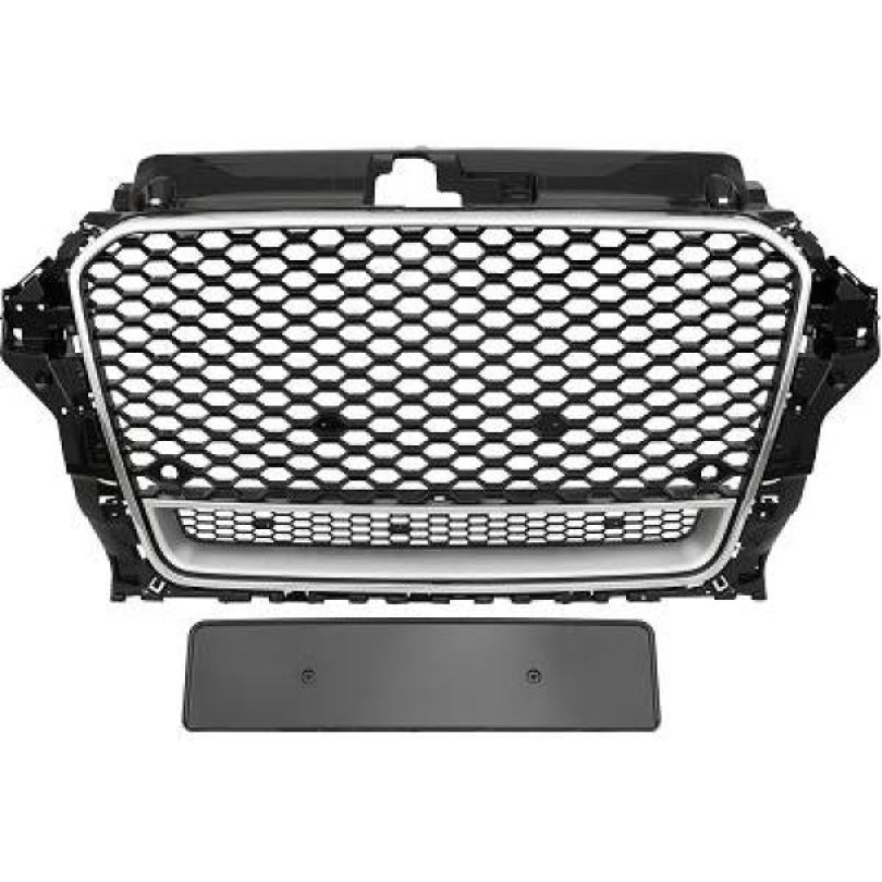 AUDI A3 8V 12-16 Honeycomb Krom/Svart Sportgrill RS-Look (med PDC) DIEDERICHS