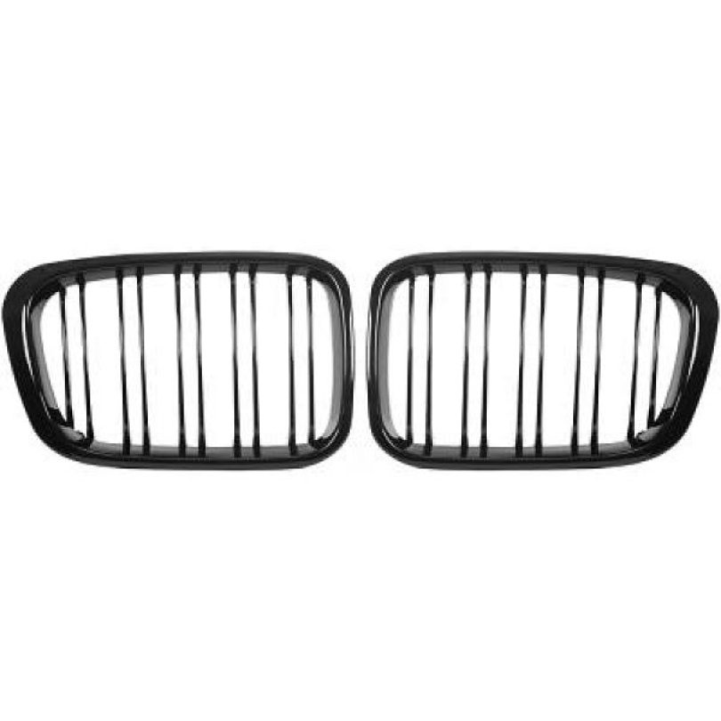 BMW 3-Serie E46 Sedan 98-01 Dubbelribbad Blanksvart Sportgrill Sport-Look DIEDERICHS