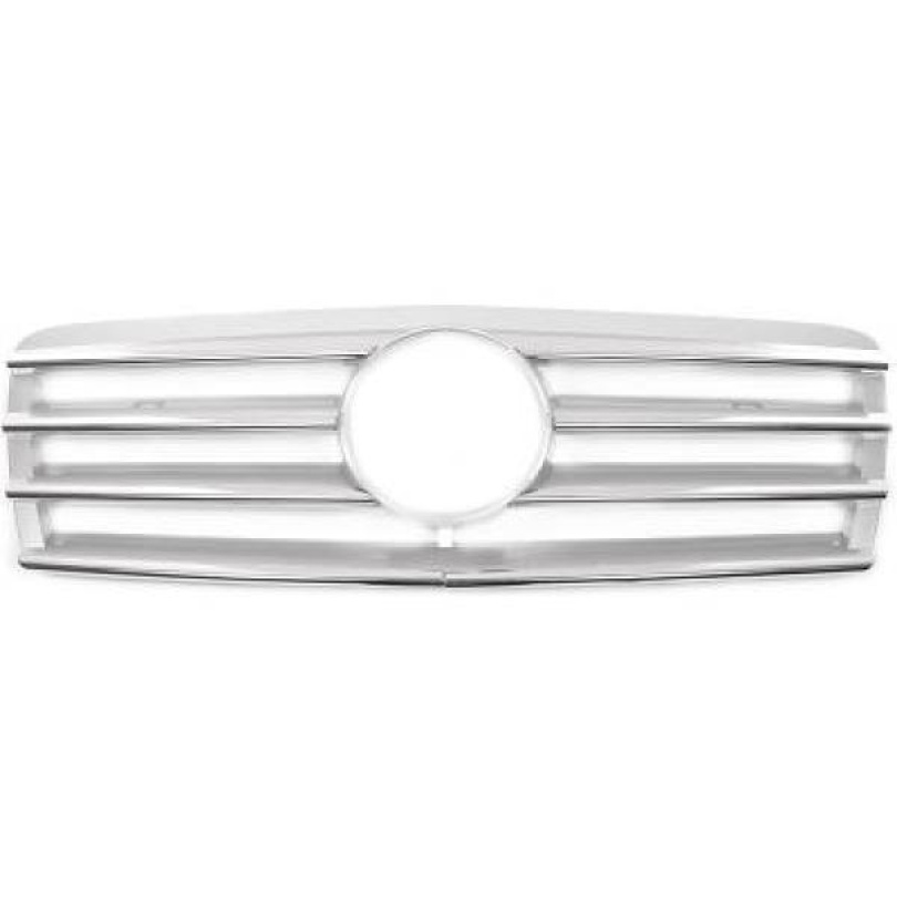 MERCEDES E-Class W210 96-99 Ribbad Silver/Krom Sportgrill AMG Sport-Look DIEDERICHS