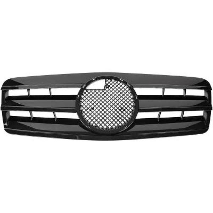 MERCEDES CLK-Class W208 97-02 Ribbad Svart Sportgrill AMG Sport-Look DIEDERICHS