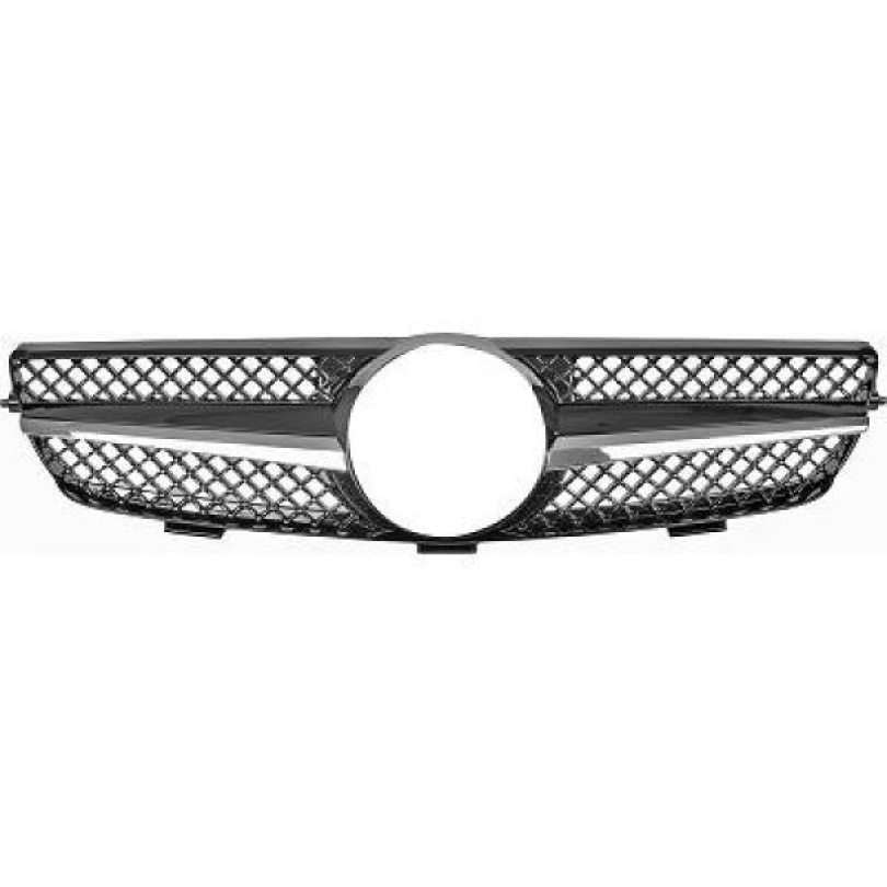 MERCEDES CLK-Class W209 02-09 Svart/Silver Sportgrill SL-Look DIEDERICHS