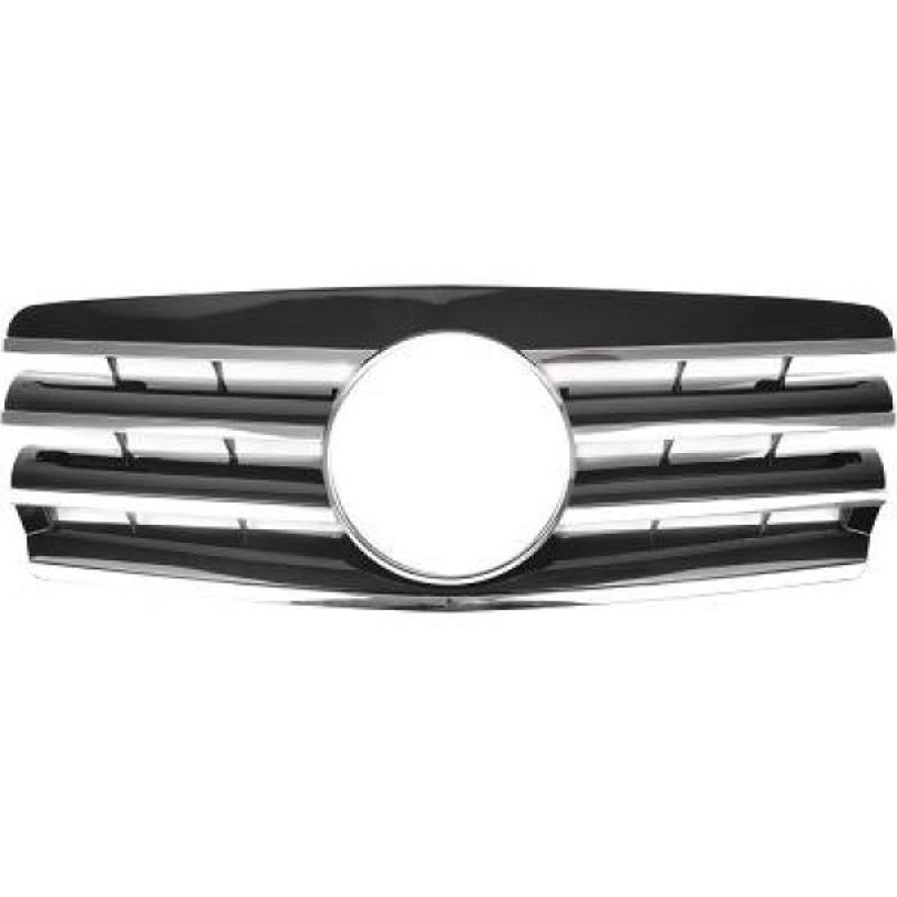 MERCEDES C-Class W202 92-99 Ribbad Svart/Krom Sportgrill AMG Sport-Look DIEDERICHS