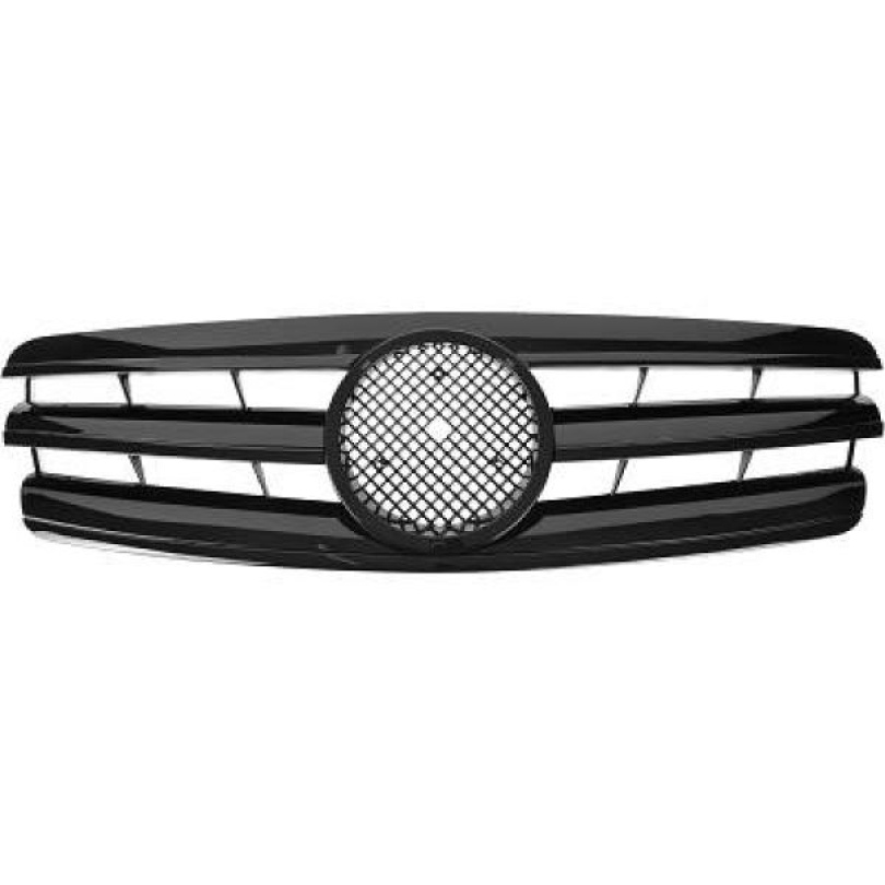 MERCEDES C-Class W203 00-07 Ribbad Svart Sportgrill CL-AMG Sport-Look DIEDERICHS