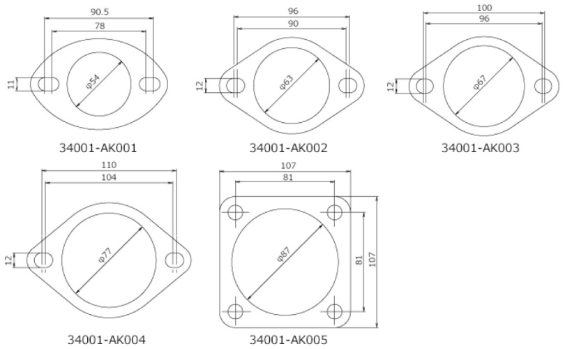 HKS 75mm Avgaspackning