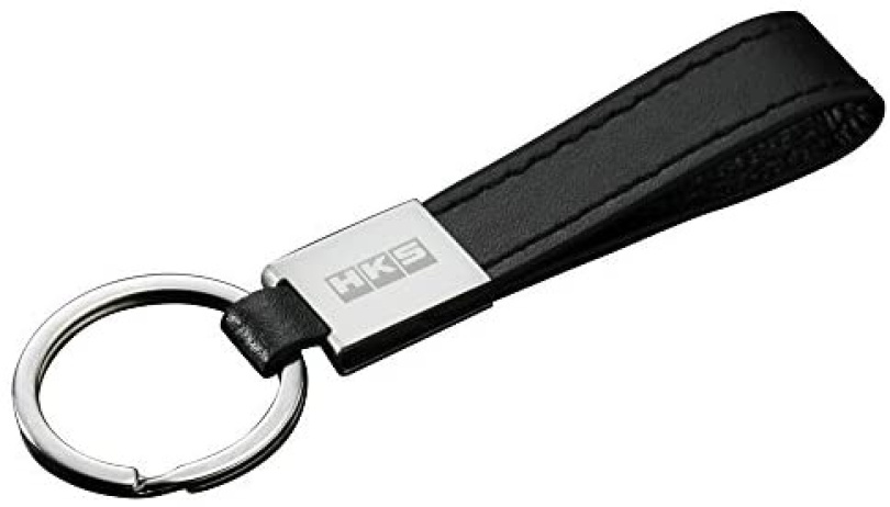 HKS Leather Keyring Black