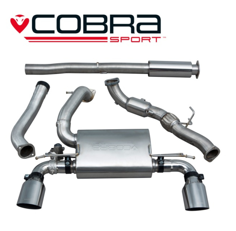 Ford Focus RS (Mk3) 15- Turboback-sportavgassystem (Med Sportkatalysator & Ljuddämpare) (Valved) Cobra Sport