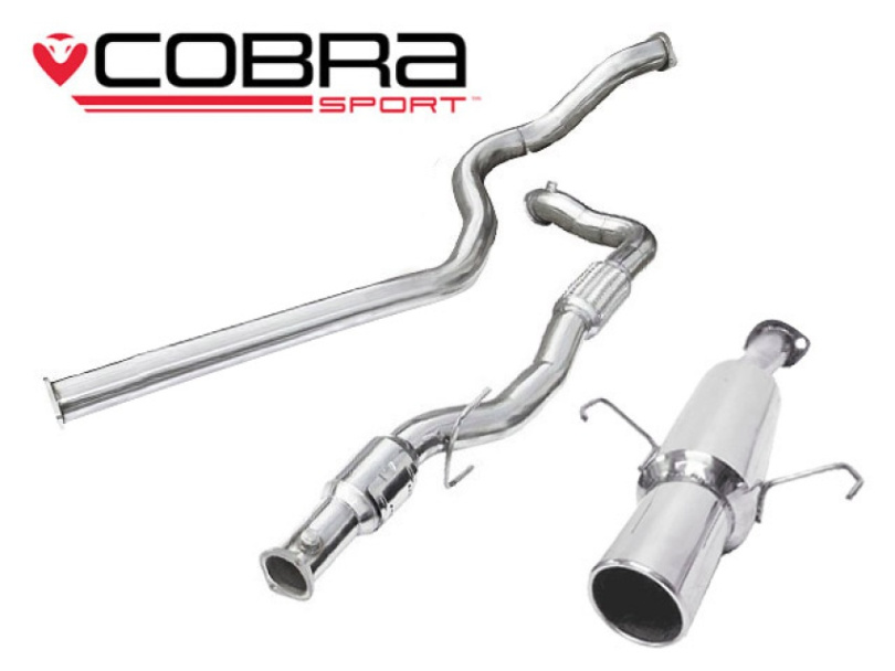 Opel Corsa D SRI 07-09 Turboback-sportavgassystem (Med Sportkatalysator & Ej Ljuddämpat) Cobra Sport