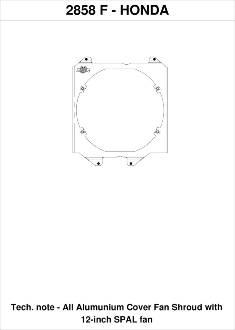 Civic 92-00 Aluminum Kylarkåpa med 12” SPAL-Fläkt CSF Radiators