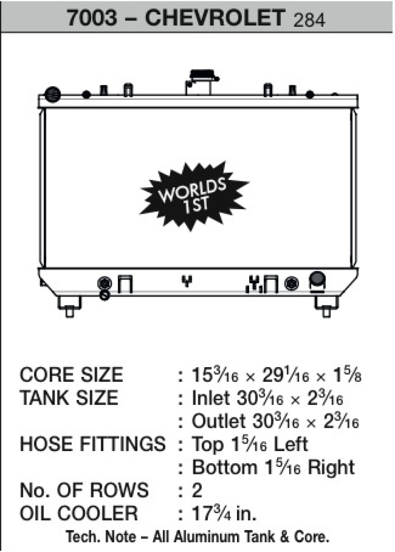 Chevrolet Camaro V8 10-12 Kylare CSF Radiators