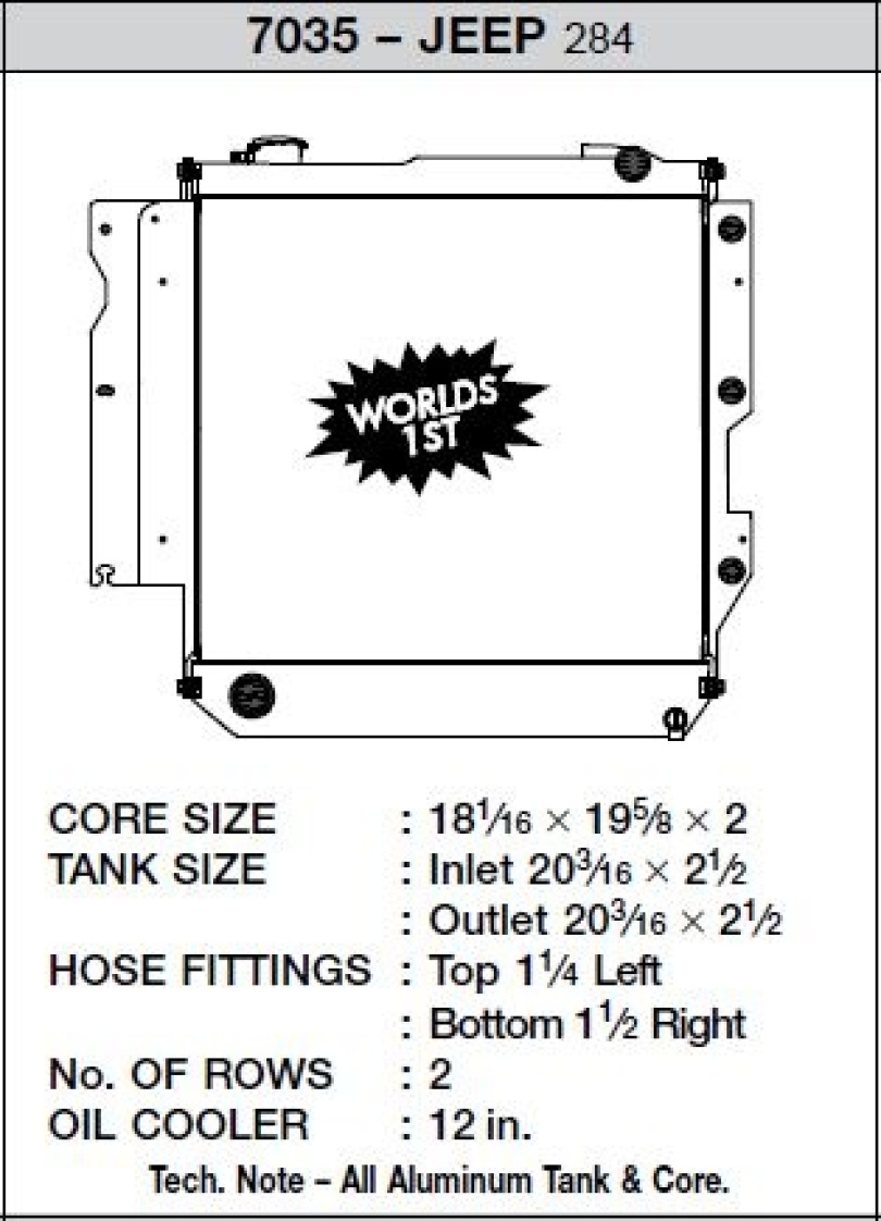 05-06 Jeep Wrangler Kylare CSF Radiators