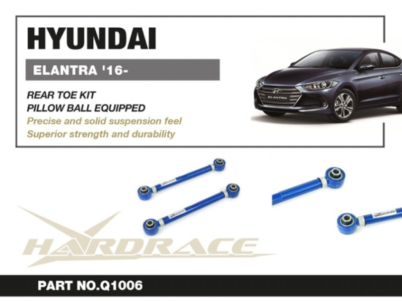 Hyundai ELANTRA SPORT 1.6T 16- Bakre Toe-Stag (Pillowball) - 2Delar/Set Hardrace