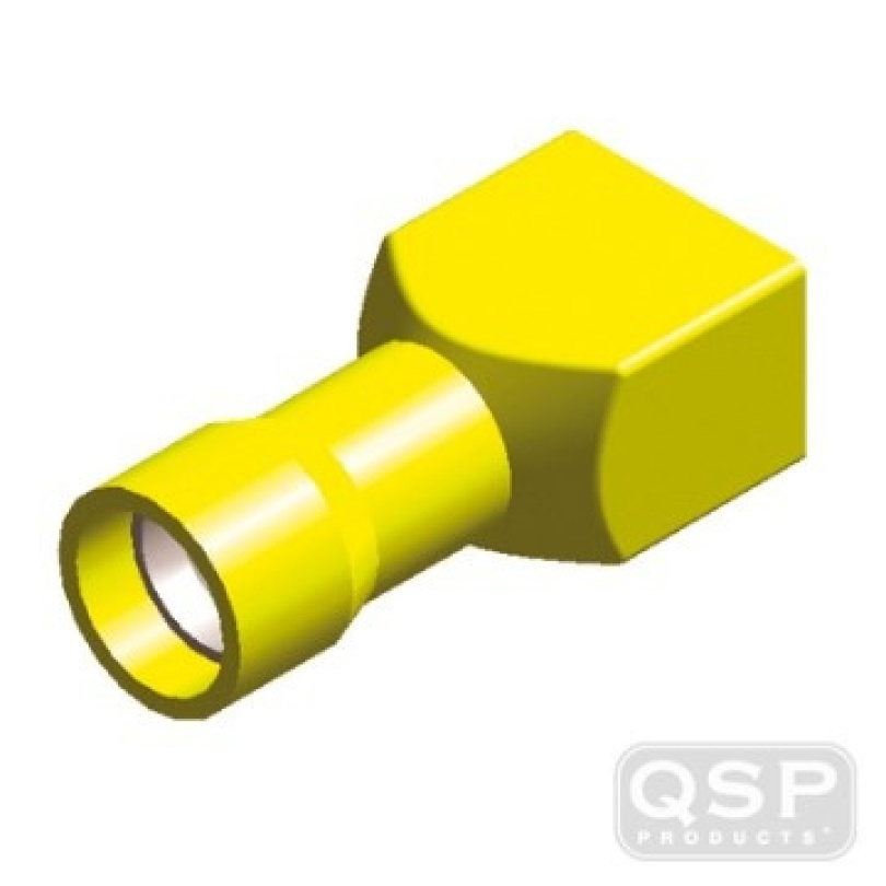 Kabelskor ''Hona'' Isolerade - 6,3mm - Gul (5st) QSP Products
