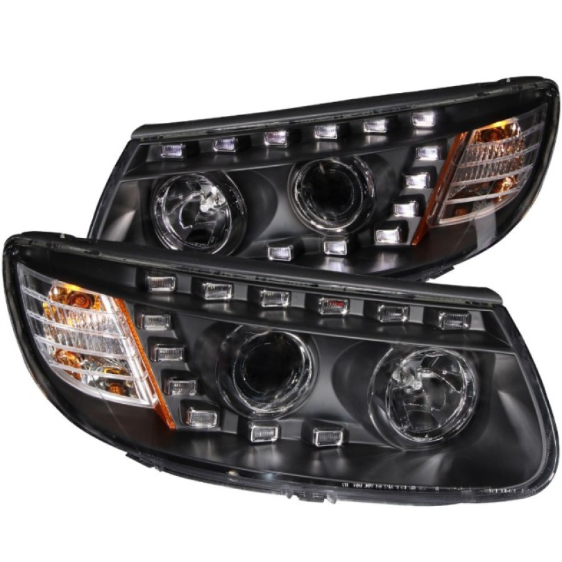 Hyundai Santa Fe 2007-2007 Projector Strålkastare Med LED Svart ANZO