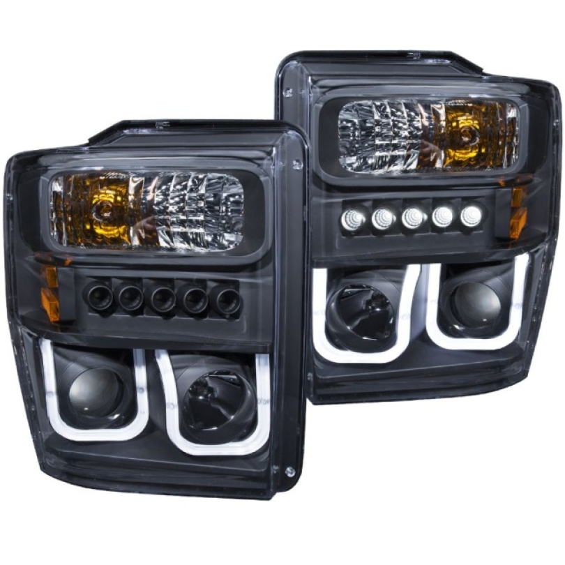 FORD F-450 Super Duty 2008-2010 Projector Strålkastare Med U-Bar Svart ANZO