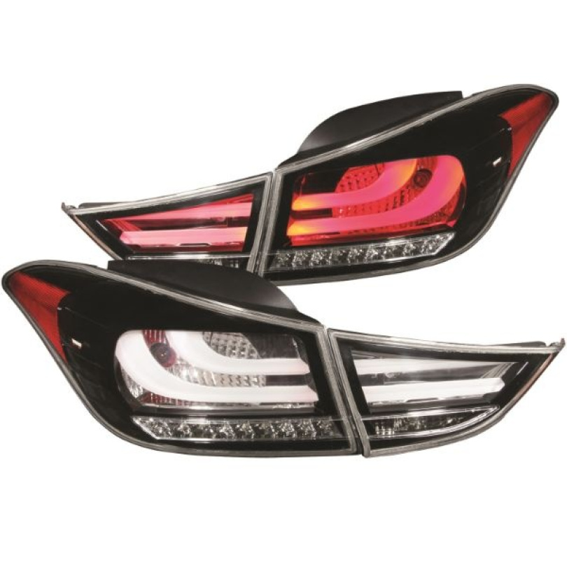 Hyundai Elantra 2011-2013 LED Baklampor Svarta4st ANZO