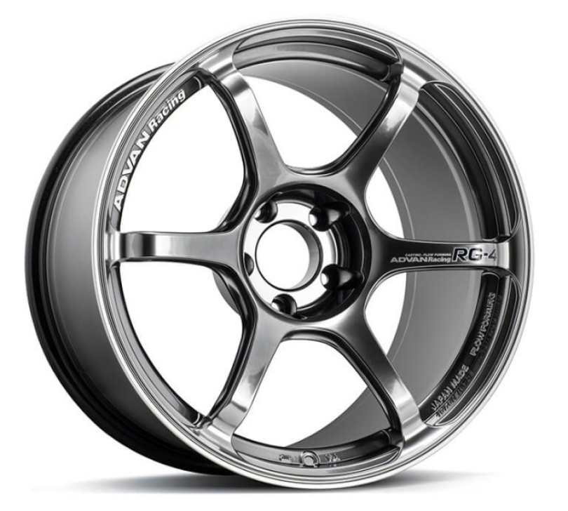 Advan RG-4 18x8.5 +50 5x114.3 Racing Hyper Black & Svarvad Kant Fälg