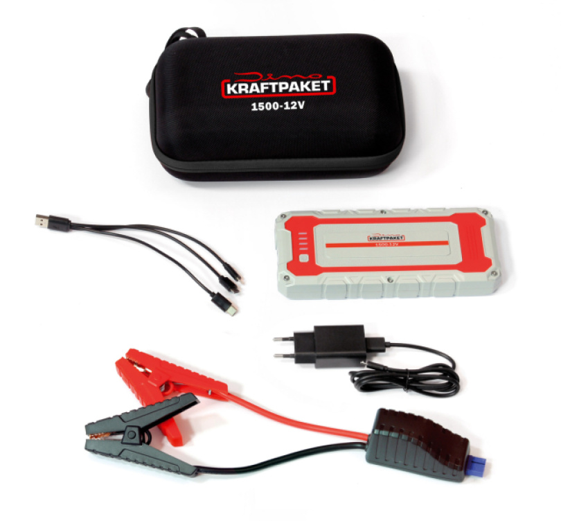 Starthjälp med Powerbank 12v - 1500A Dino Kraftpaket