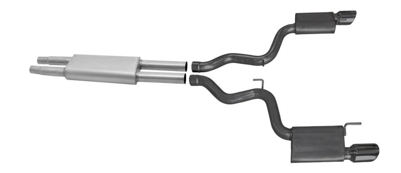 Mustang 3.7L 15-18 Dual Rear 2.5'' Exhaust with 4.5'' Tips Keramiskt Coatat Cat-Back Avgassystem Gibson