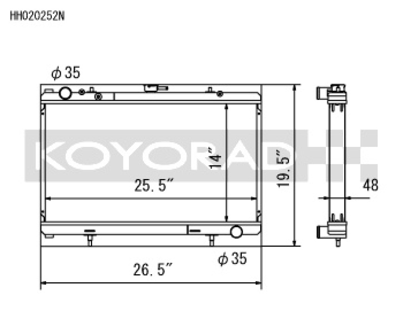 Nissan 180SX/SILVIA 89-94 ''N-FLO'' Dual Pass Aluminium Kylare Koyorad