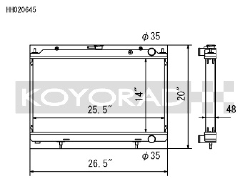 Nissan 240SX 95-98 2.4L Aluminium Kylare Koyorad