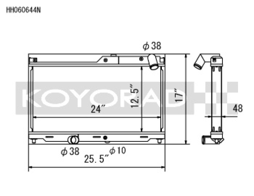 Mazda RX-7 93-95 ''N-FLO'' Dual Pass Aluminium Kylare Koyorad