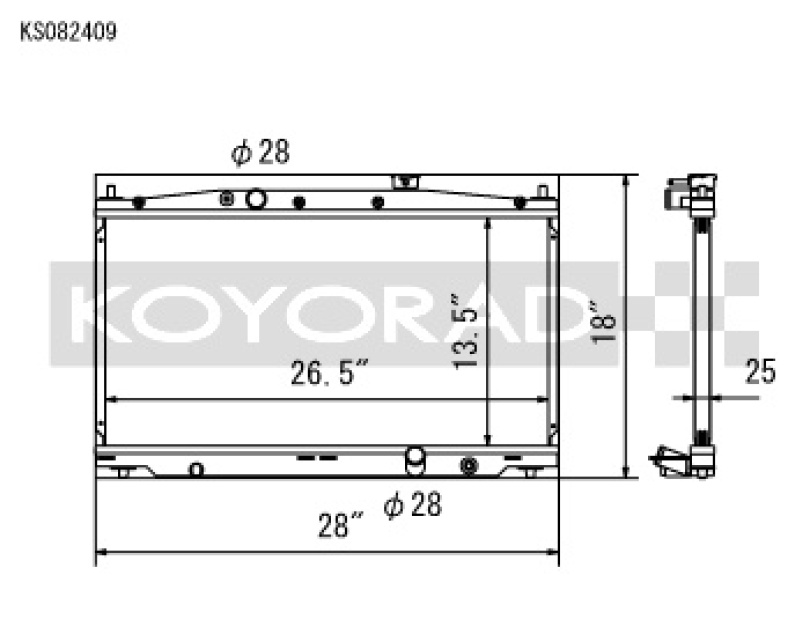 Honda Fit/CR-Z 09-16 Aluminium Kylare Koyorad