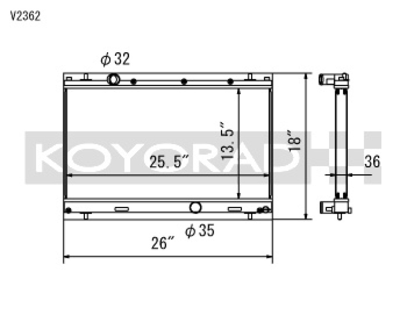 Dodge SRT4 03-05 Aluminium Kylare Koyorad