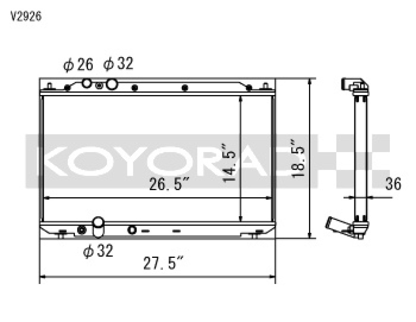 Honda Civic SI (8th Gen) Coupe and Sedan w/2.0L 06-11 Aluminium Kylare Koyorad