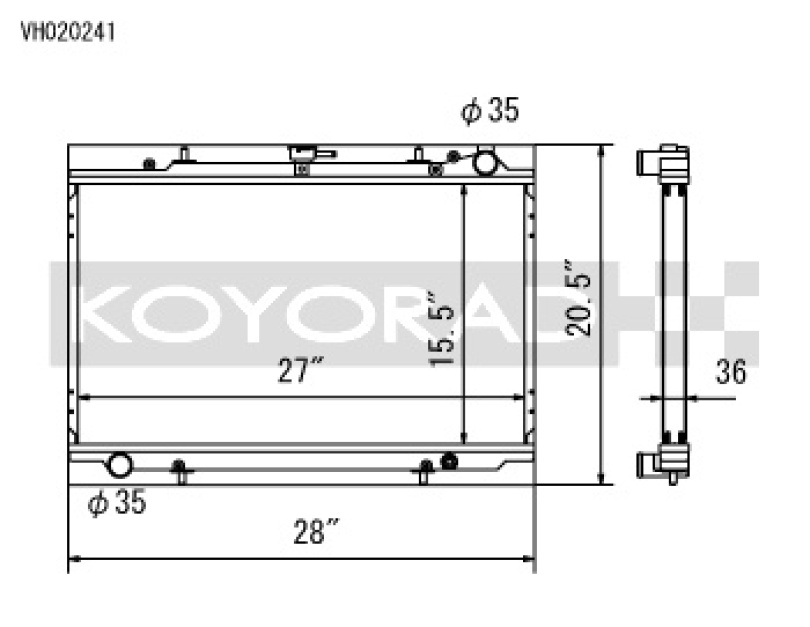 Nissan 300ZX NA 90-96 Aluminium Kylare Koyorad