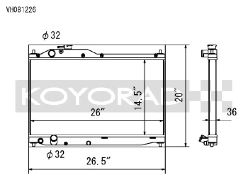 Honda S2000 99-09 Aluminium Kylare Koyorad