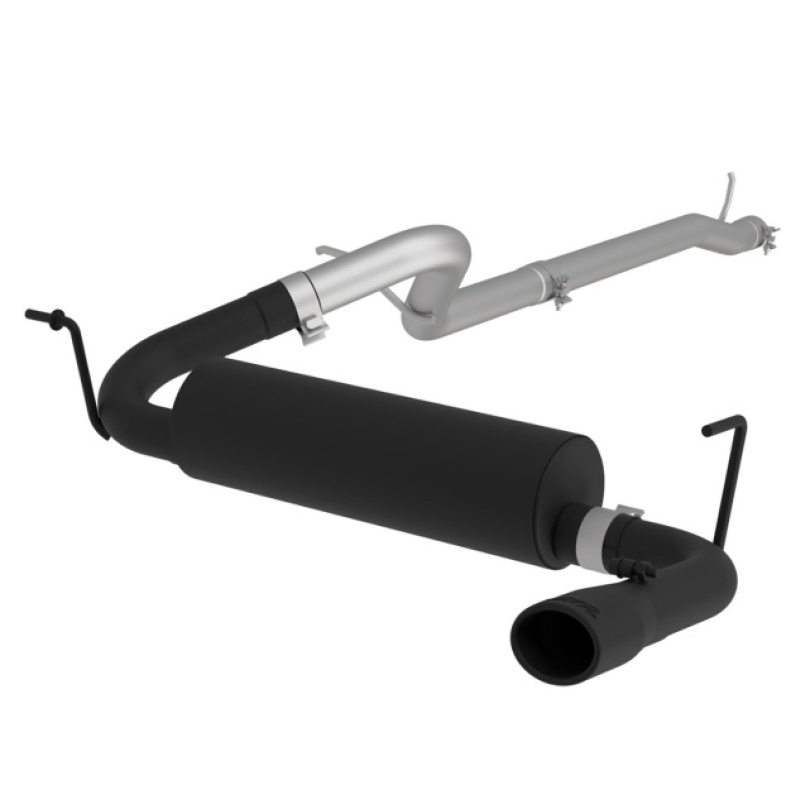 Jeep Wrangler / Rubicon 3.6L 2dr/4dr 12-18 2.5'' Catback Sportavgassystem Singelutblås Bak Svart Coatad MBRP