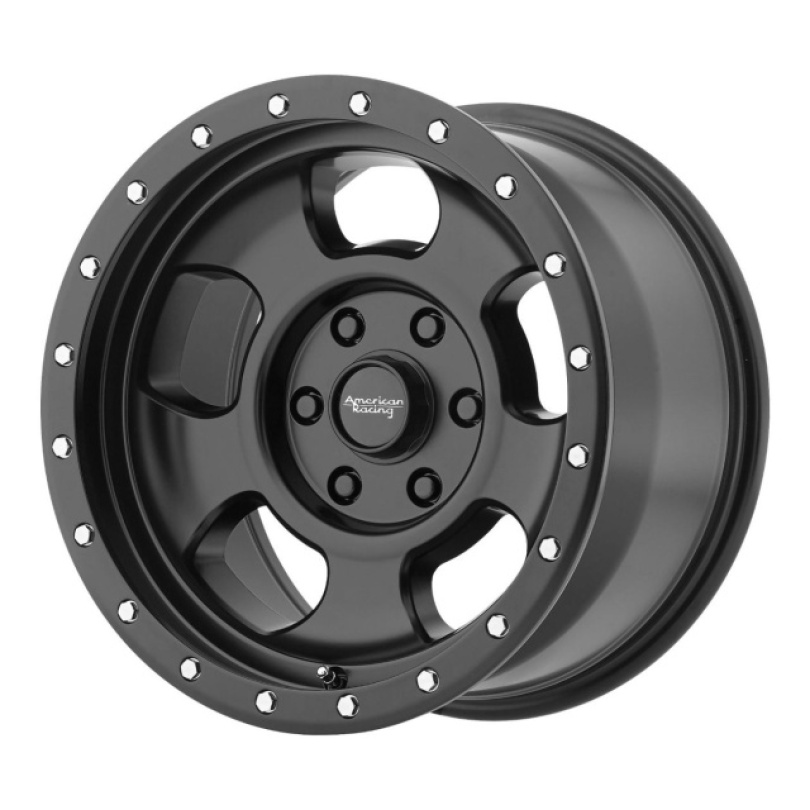 American Racing Ansen Offroad 15X8 ET-19 5x114.3 83.06 Satin Black W/ Satin Black Ring Fälg