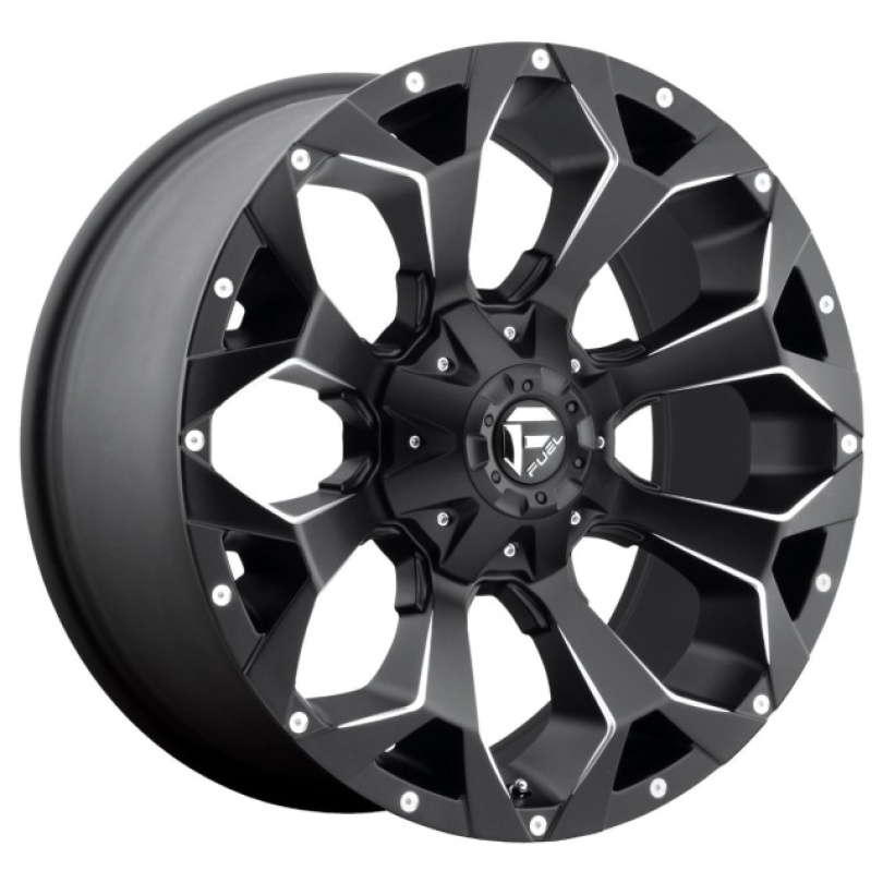 Fuel 1PC Assault 15X8 ET-16 BLANK 72.56 Matte Black Milled Fälg