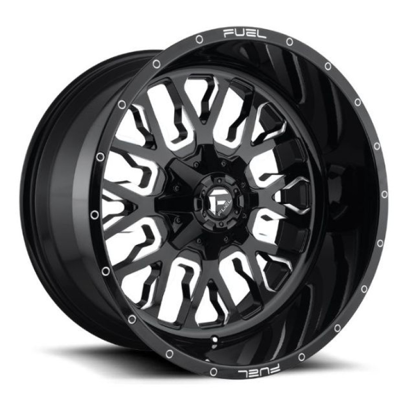 Fuel 1PC Stroke 17X9 ET-12 5x114.3/5.0 78.10 Gloss Black Milled Fälg