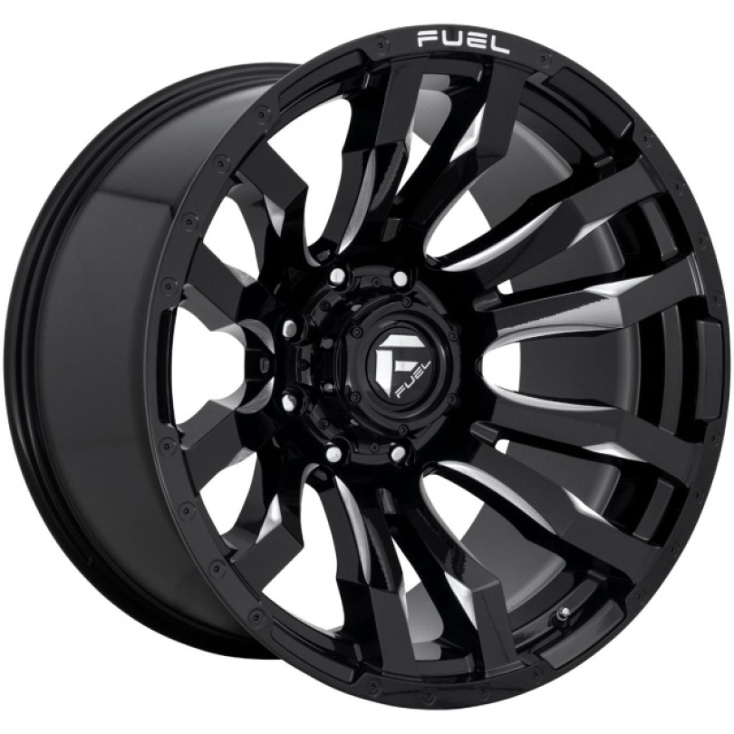 Fuel 1PC Blitz 18X9 ET20 8X180 124.20 Gloss Black Milled Fälg