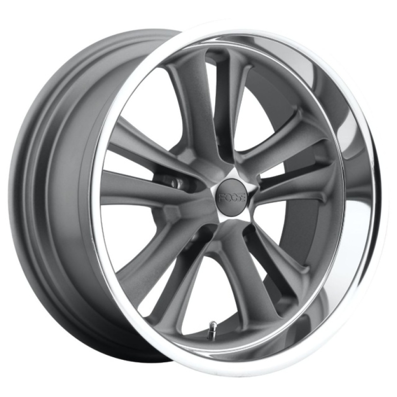 Foose 1PC Knuckle 17X7 ET1 5x120.7 72.56 Matte Gun Metal Machined Fälg