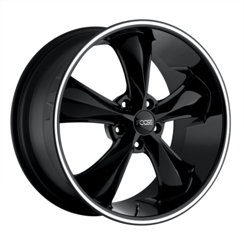 Foose 1PC Legend 17X7 ET1 5x120.7 72.56 Gloss Black Milled Fälg