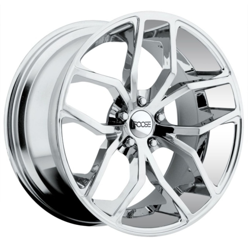 Foose 1PC Outcast 20X10 ET40 5X120 72.56 Chrome Plated Fälg