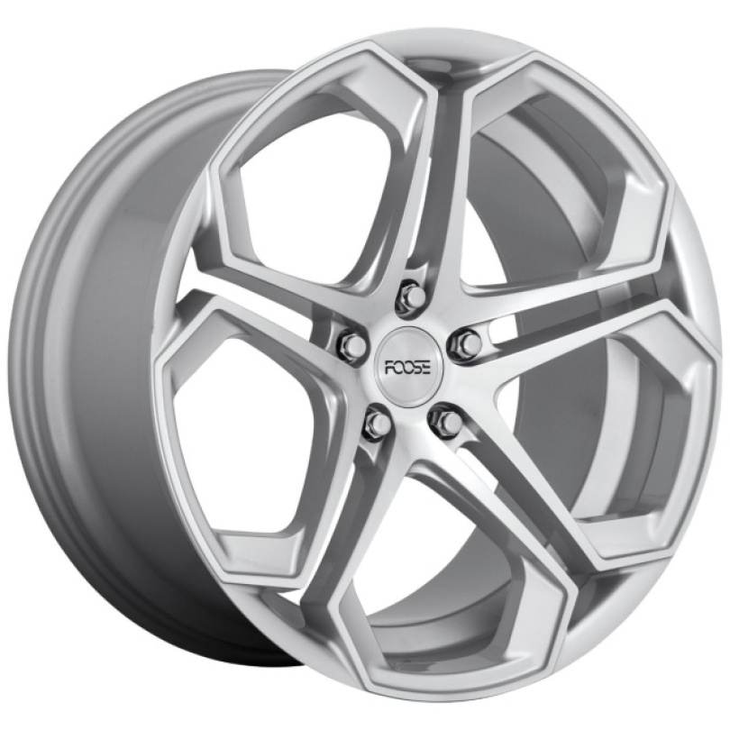 Foose 1PC Impala 20X10.5 ET40 5X120 72.56 Gloss Silver Machined Fälg