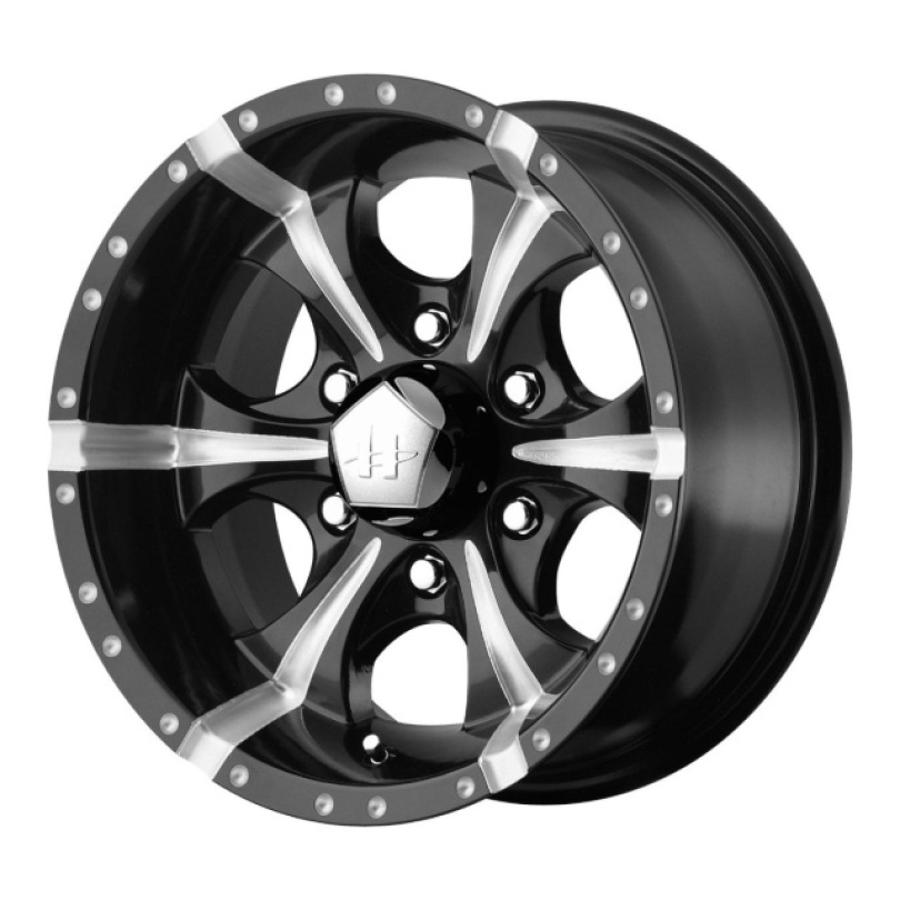 Helo Maxx 17X9 ET-12 5x127 78.30 Gloss Black Milled Fälg