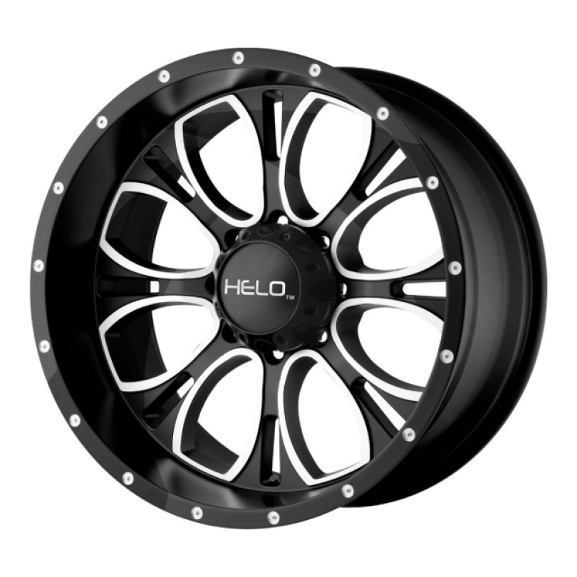 Helo He879 20X9 ET18 5X139.7 108.00 Gloss Black Machined & Milled Fälg