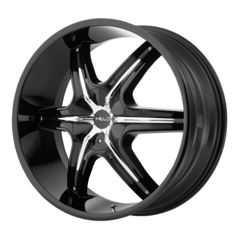 Helo He891 22X9 ET35 6X135/139.7 100.50 Gloss Black W/ Gloss Black And Chrome Accents Fälg