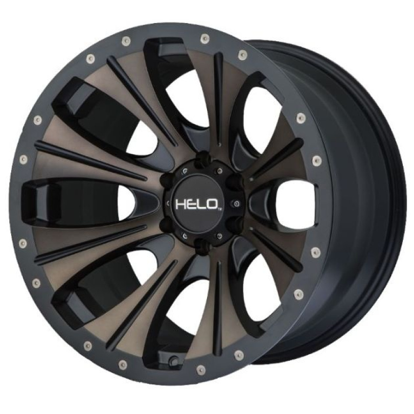 Helo He901 20X9 ET-12 5x127 72.60 Satin Black Machined W/ Dark Tint Fälg