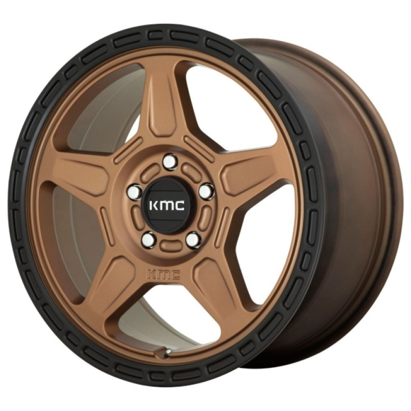 KMC Alpine 16X7 ET15 5x114.3 72.60 Matte Bronze W/ Black Lip Fälg